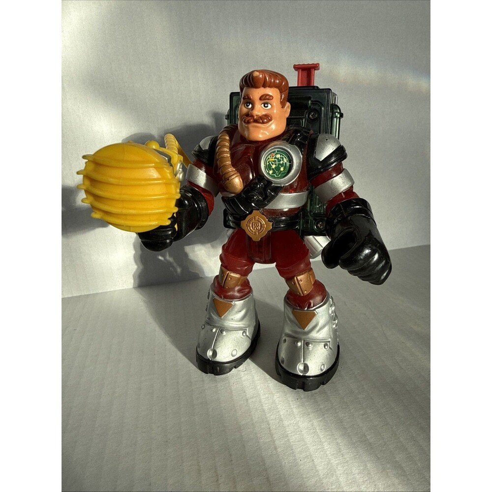 2001 Vintage Fisher Price Rescue Heroes Sergeant Siren W/ Backpack! 6" Figure